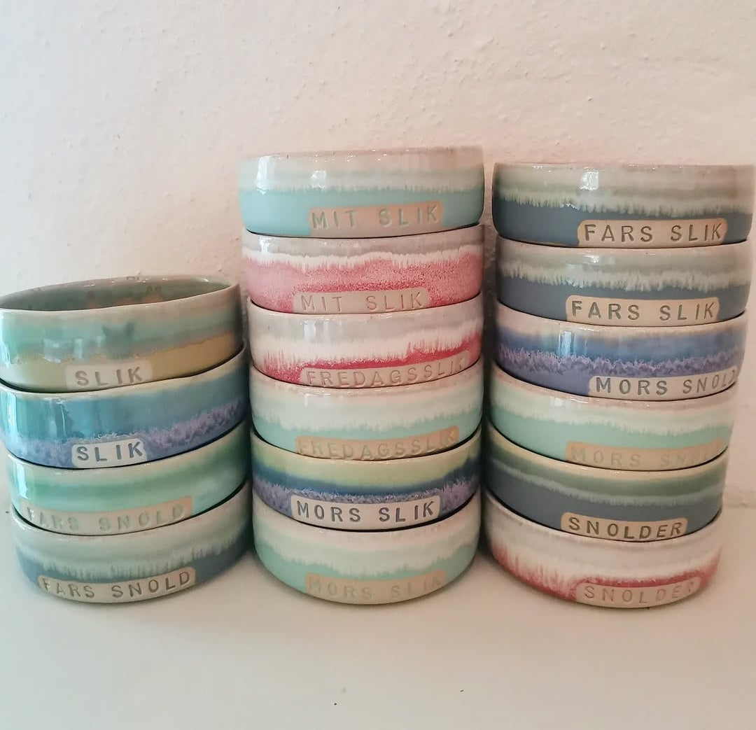 Slikskål 11 cm med valgfri tekst