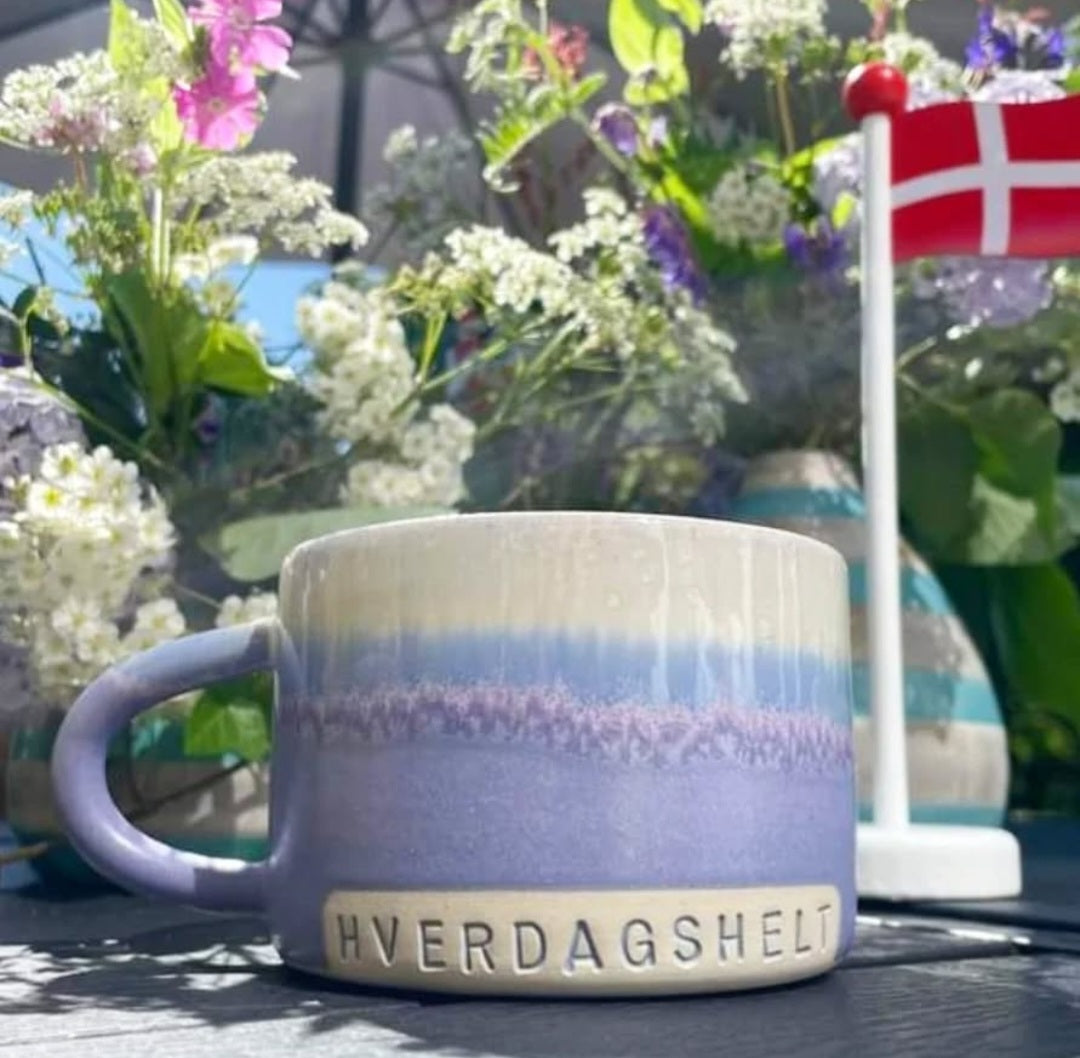 Large kop med tekst